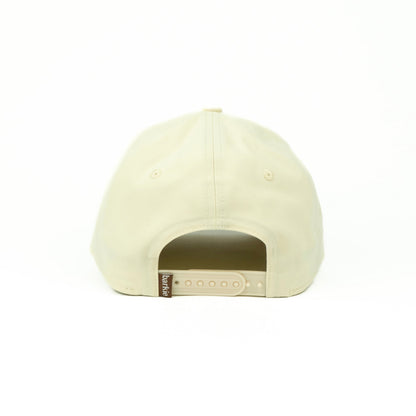 Buck rope hat in cream, 6-panel, back view | Cream / 6 Panel