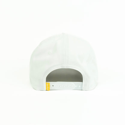 Tiger rope hat in white, 5-panel, side view | White / 5 Panel