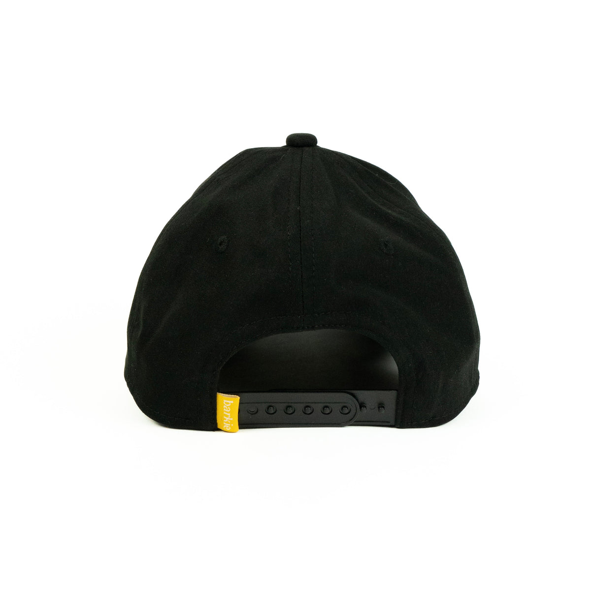 Tiger rope hat in black, 6-panel, back view | Black / 6 Panel