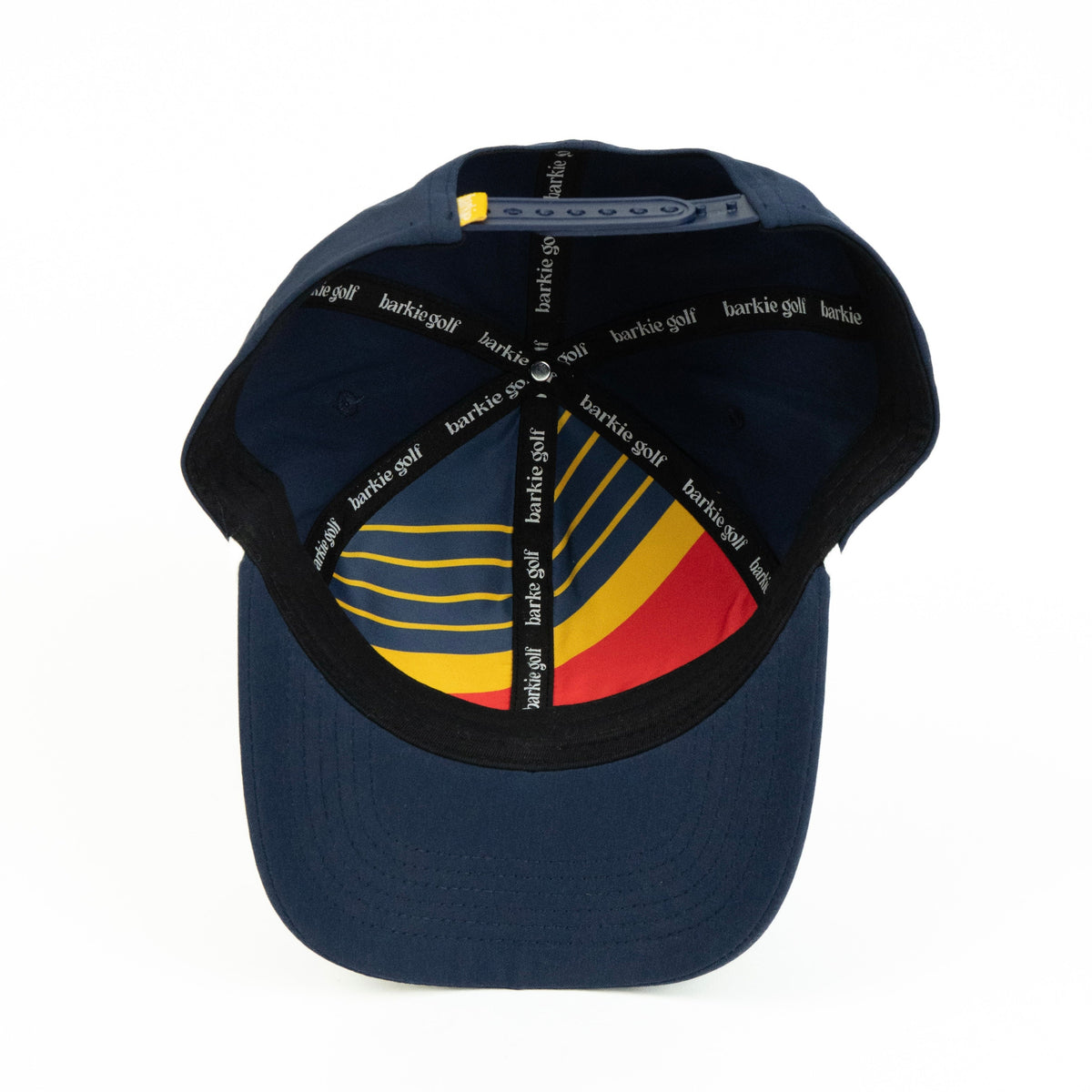 Trumpet rope hat in navy, 6-panel, inside view | Navy / 6 Panel