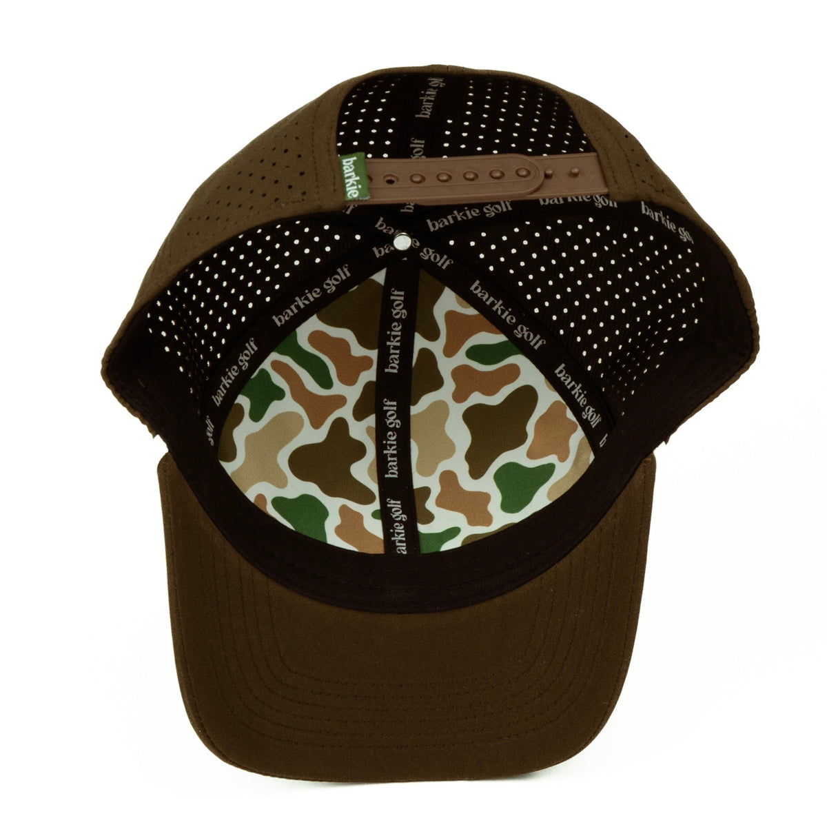Duck rope hat in brown, 6-panel, inside view | Brown / 6 Panel
