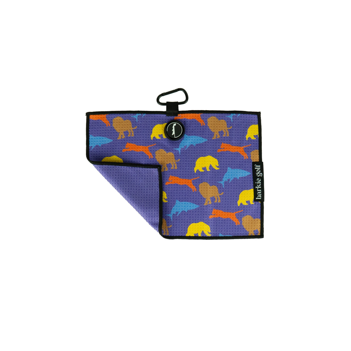 The Greats kid golf towel in purple pattern, photo 2 | Purple
