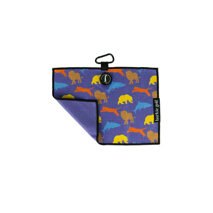 The Greats kid golf towel in purple pattern, photo 2 | Purple