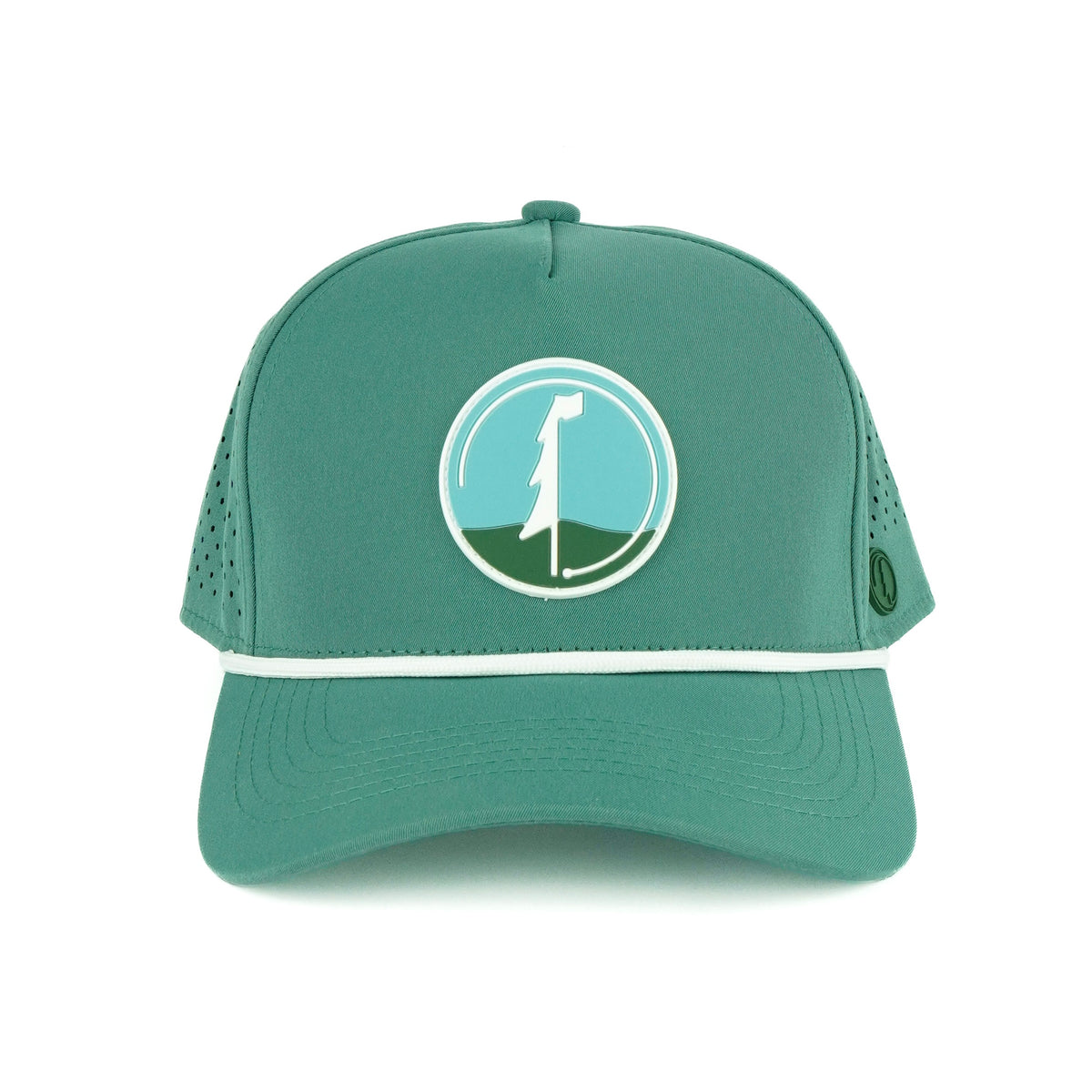 Big Sky rope hat in teal, 5-panel, front view | Teal / 5 Panel