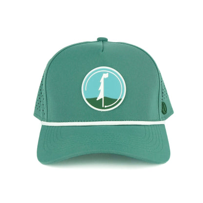 Big Sky rope hat in teal, 5-panel, front view | Teal / 5 Panel