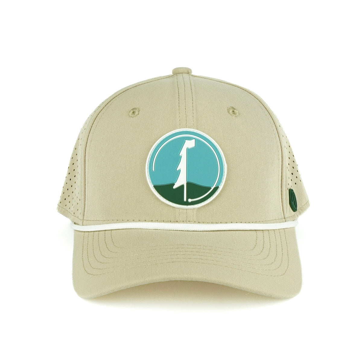 Big Sky rope hat in tan, 6-panel, front view | Tan / 6 Panel