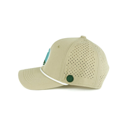 Big Sky rope hat in tan, 6-panel, side view | Tan / 6 Panel