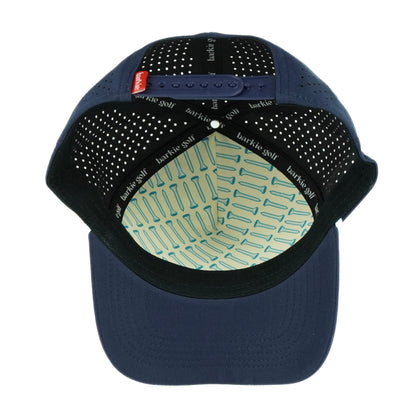 Tee Box rope hat in navy, 5-panel, inside view | Navy / 5 Panel