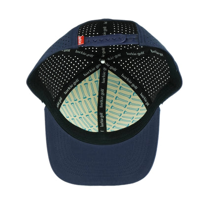 Tee Box rope hat in navy, 6-panel, inside view | Navy / 6 Panel
