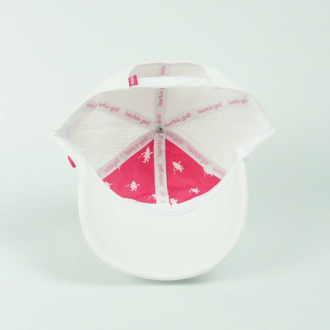 Barkie Girl dad hat in white, photo 2 | White