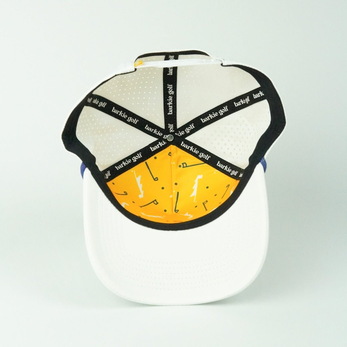 Big Stick rope hat in white, 5-panel, inside view | White / 5 Panel