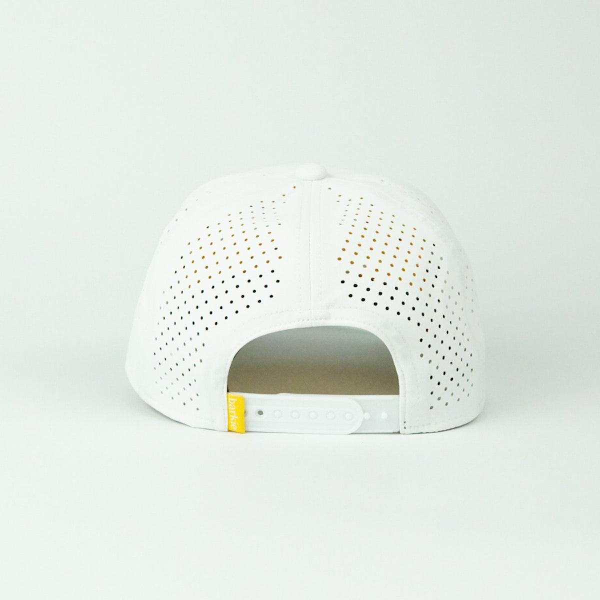 Big Stick rope hat in white, 5-panel, back view | White / 5 Panel