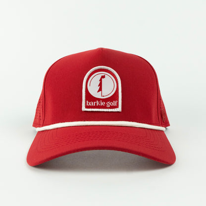 Barkie Patch Performance Rope Hat - Red