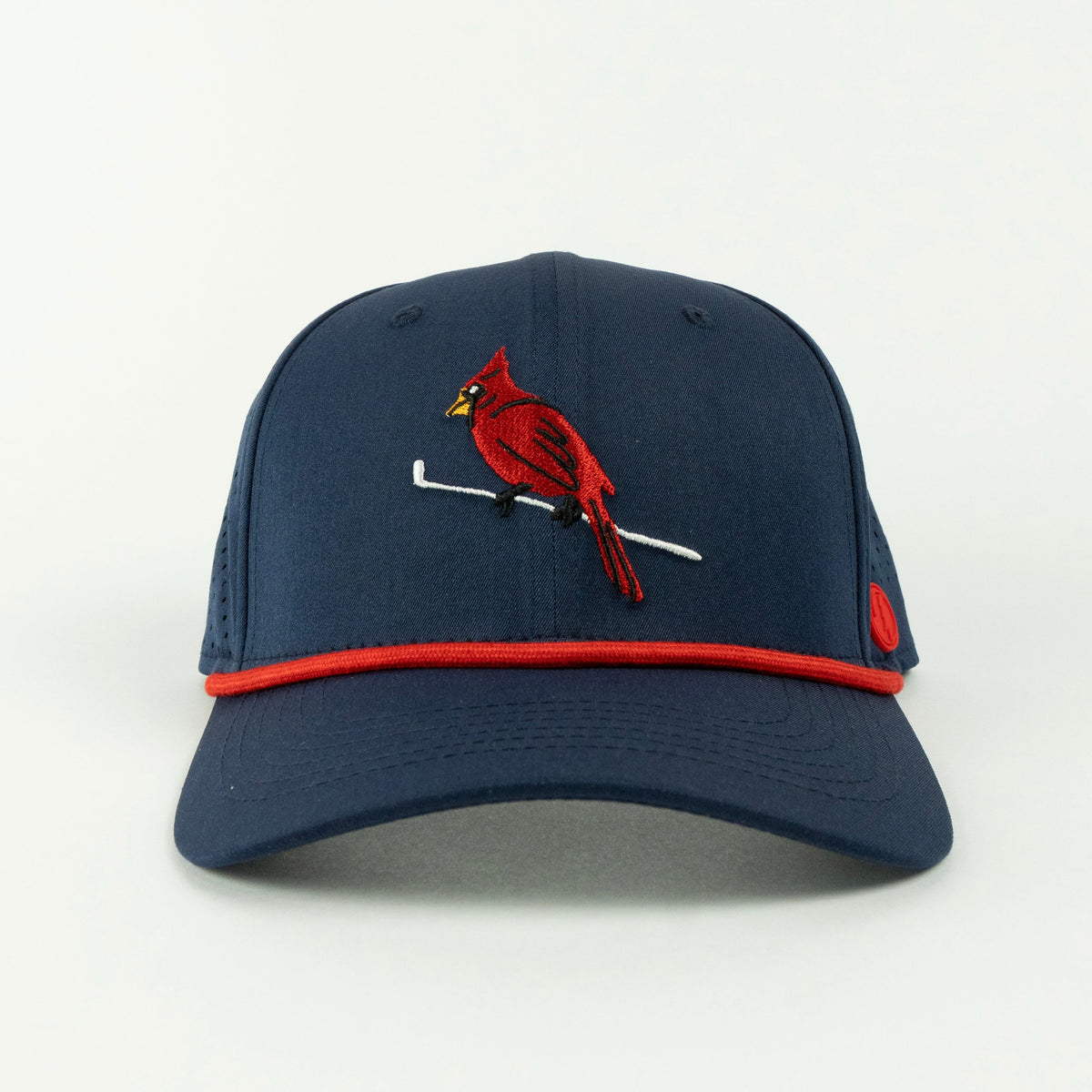 Birdie rope hat in navy, 6-panel, front view | Navy / 6 Panel