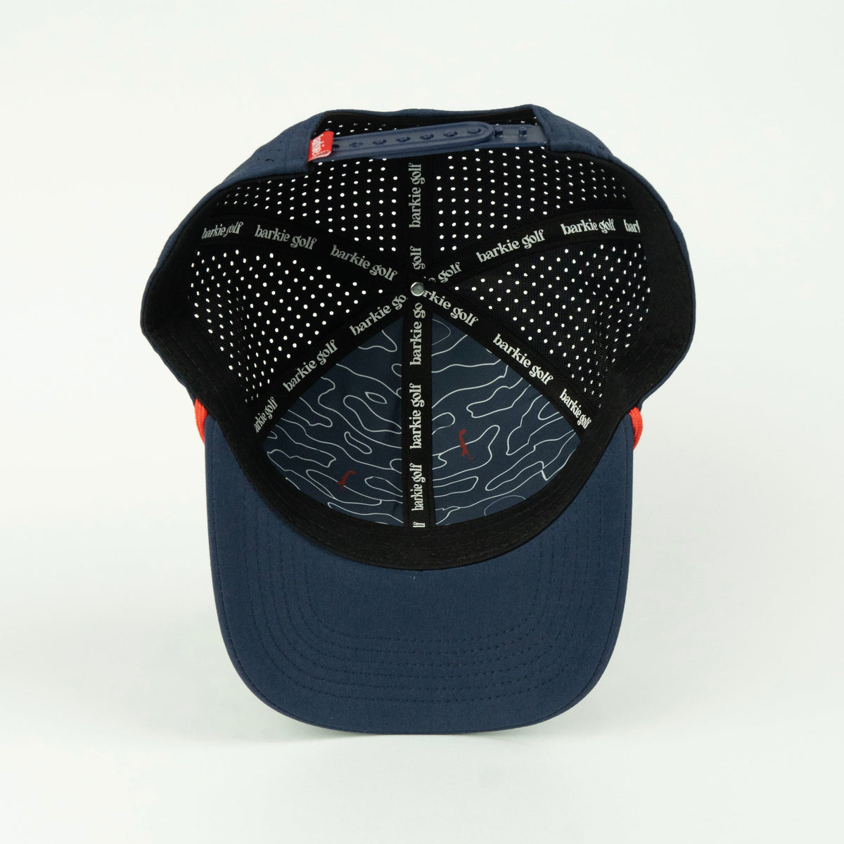 Birdie rope hat in navy, 6-panel, inside view | Navy / 6 Panel