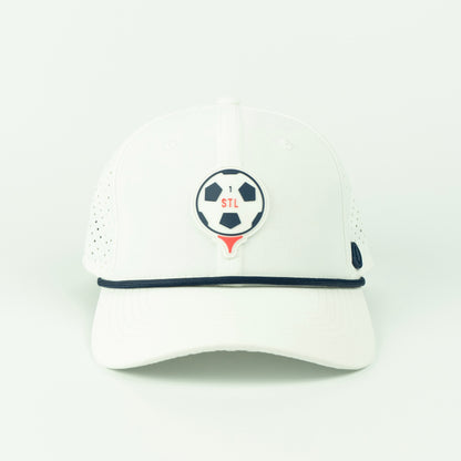 Pitch Performance (6 panel) Rope Hat - White