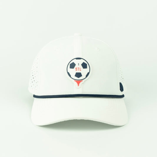 Pitch Performance (6 panel) Rope Hat - White