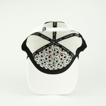 Pitch rope hat in white, 5-panel, inside view | White / 5 Panel