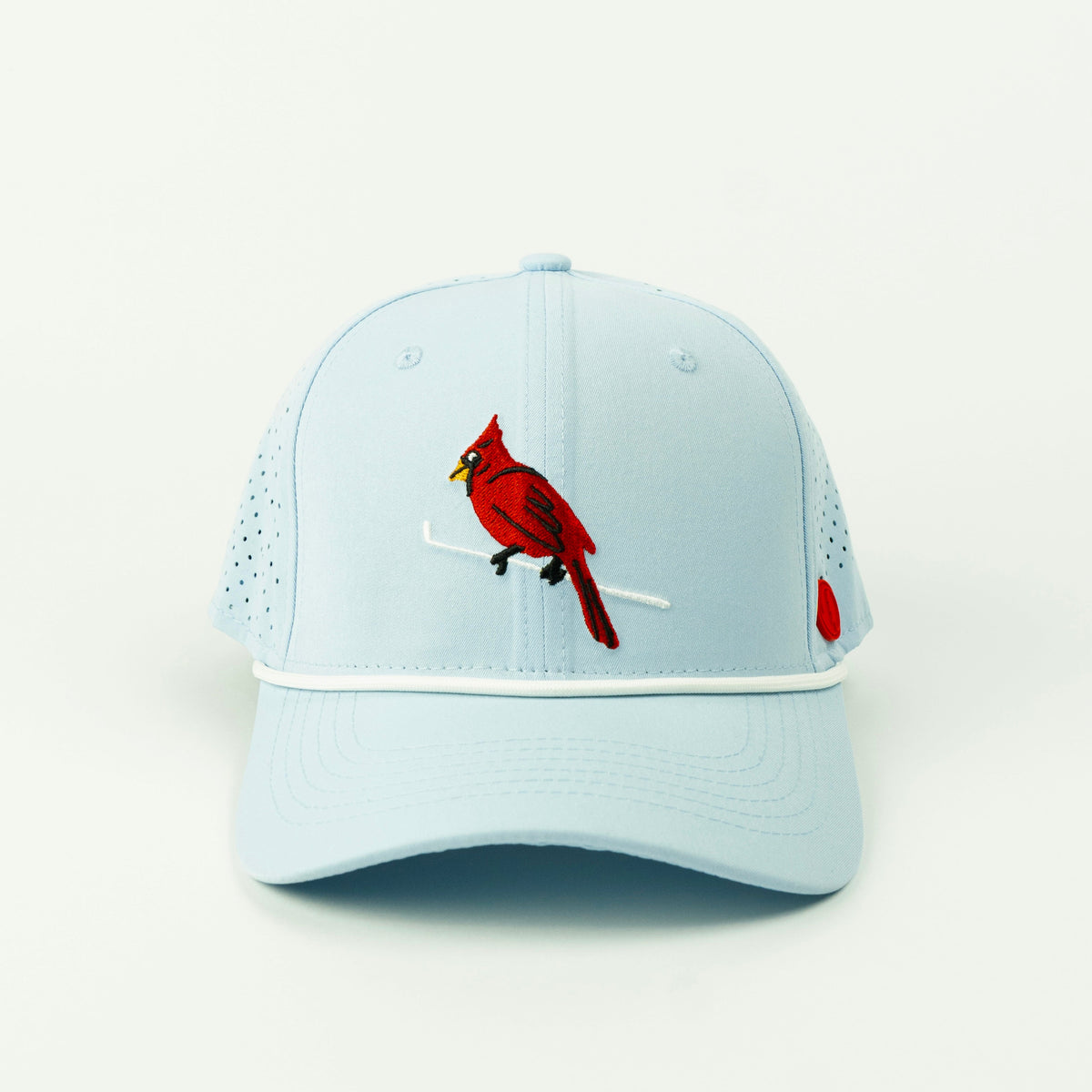 Birdie rope hat in powder blue, 6-panel, front view | Powder Blue / 6 Panel