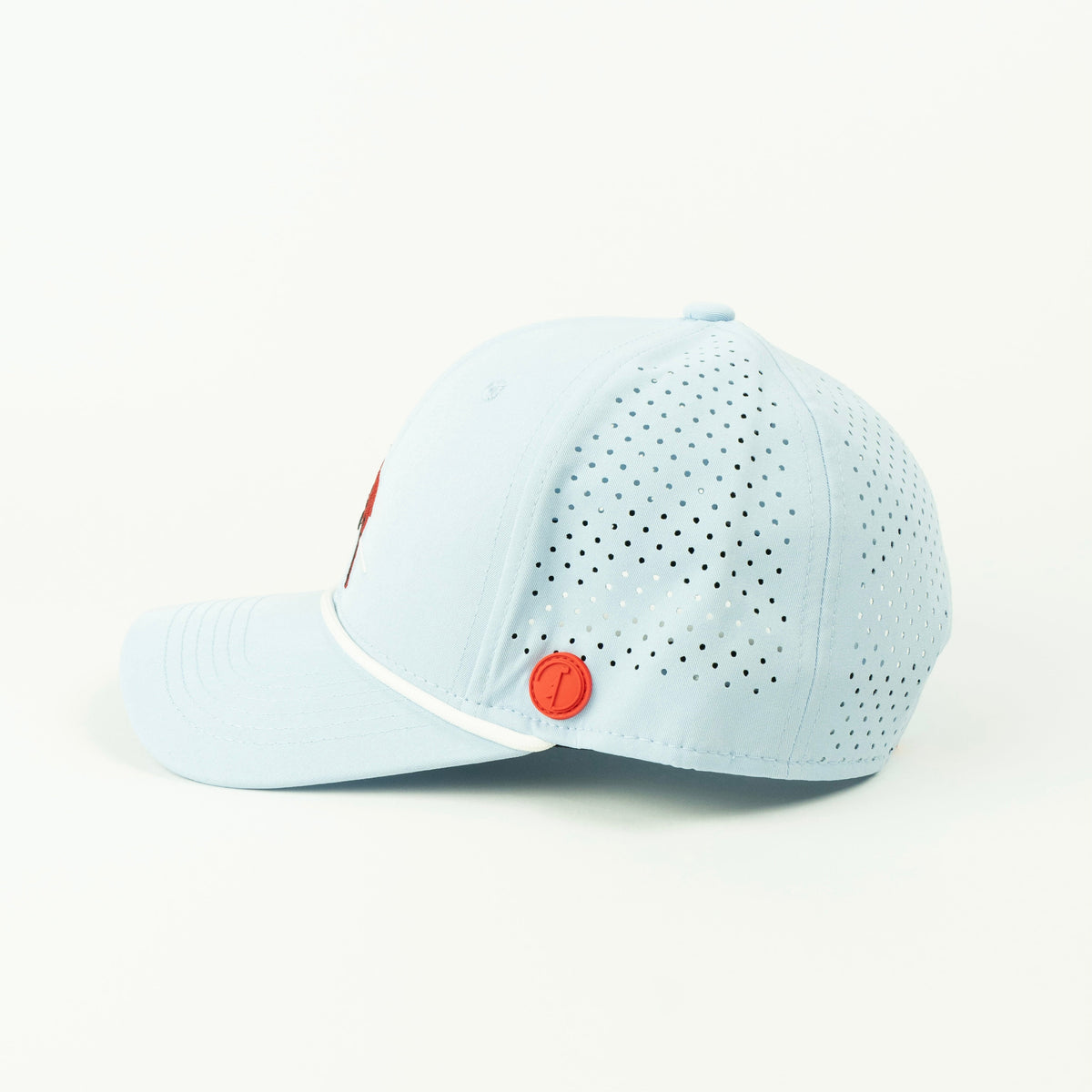 Birdie rope hat in powder blue, 6-panel, side view | Powder Blue / 6 Panel