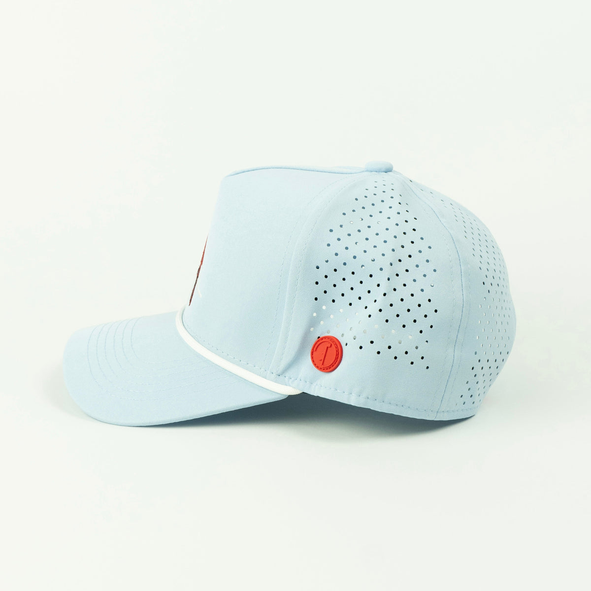 Birdie rope hat in powder blue, 5-panel, side view | Powder Blue / 5 Panel