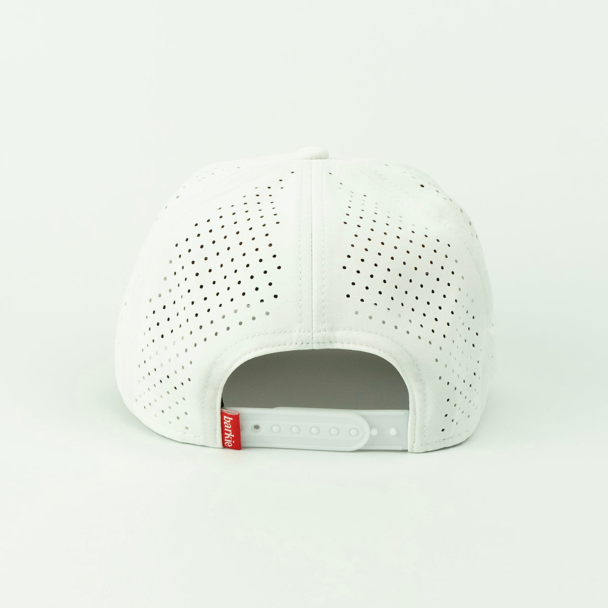 Birdie rope hat in white, 5-panel, back view | White / 5 Panel