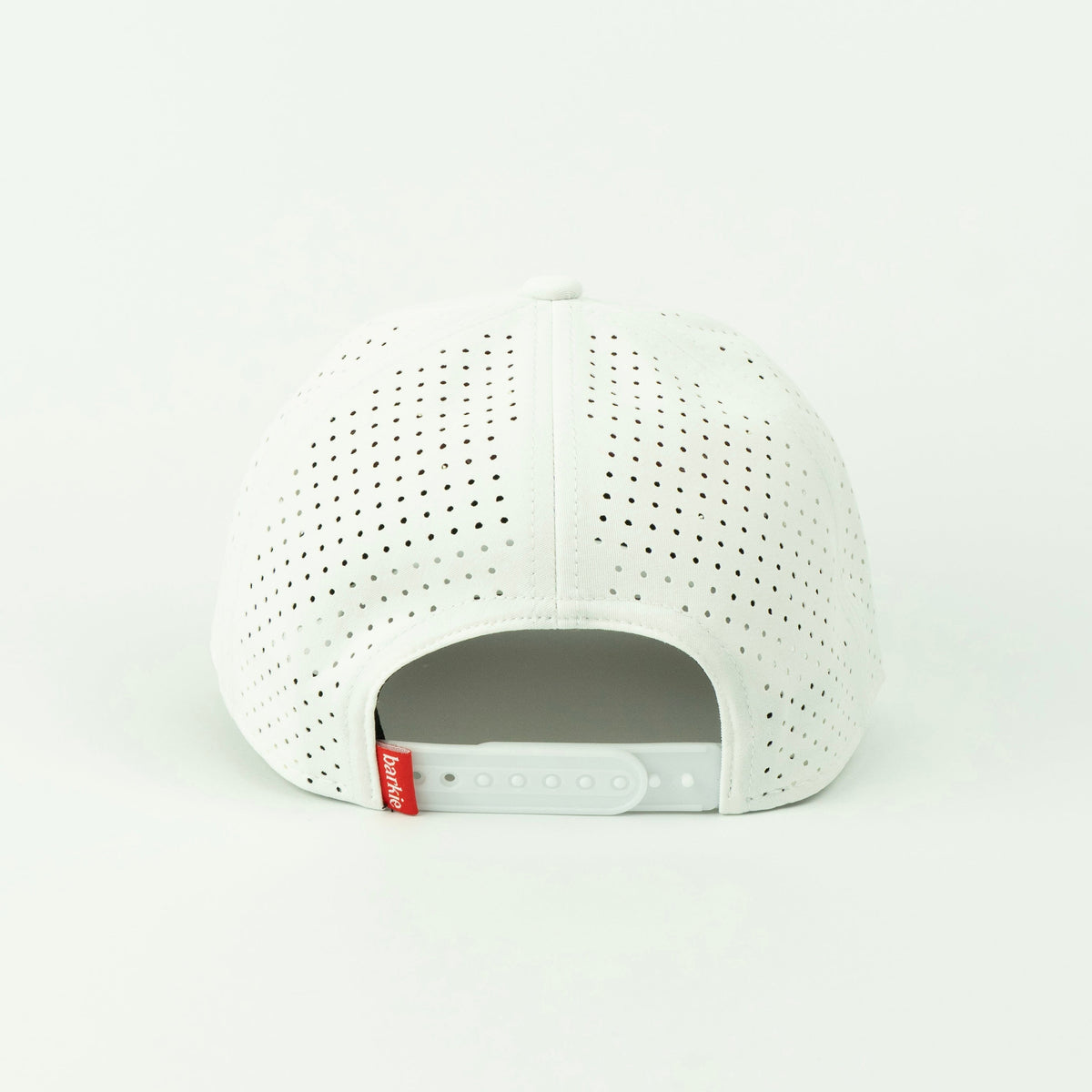 Birdie rope hat in white, 6-panel, back view | White / 6 Panel