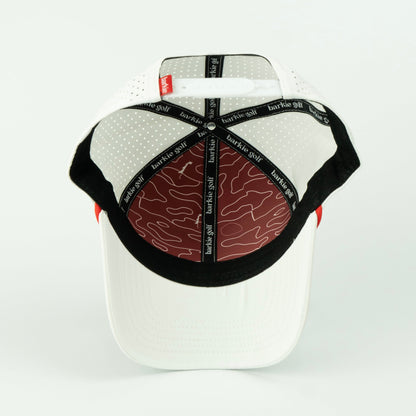 Birdie rope hat in white, 6-panel, inside view | White / 6 Panel