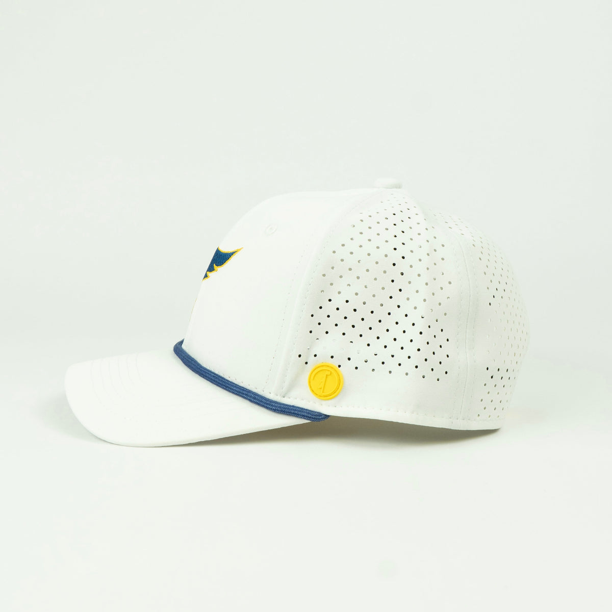 Big Stick rope hat in white, 6-panel, side view | White / 6 Panel