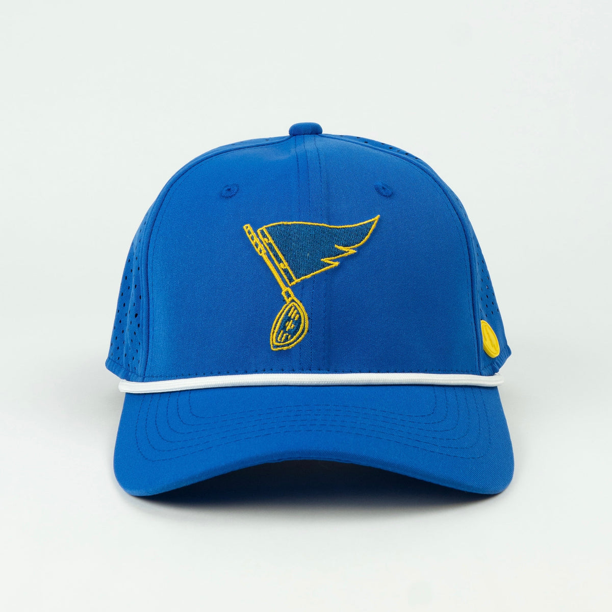 Big Stick rope hat in blue, 6-panel, front view | Blue / 6 Panel