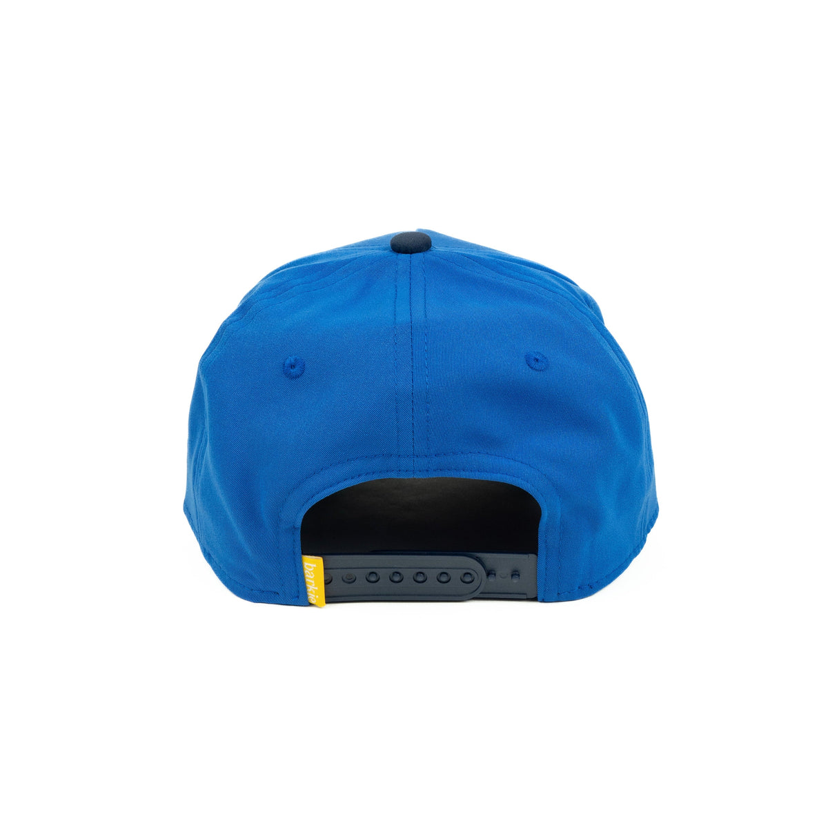 Trumpet rope hat in blue and navy, 5-panel, back view | Blue/Navy / 5 Panel