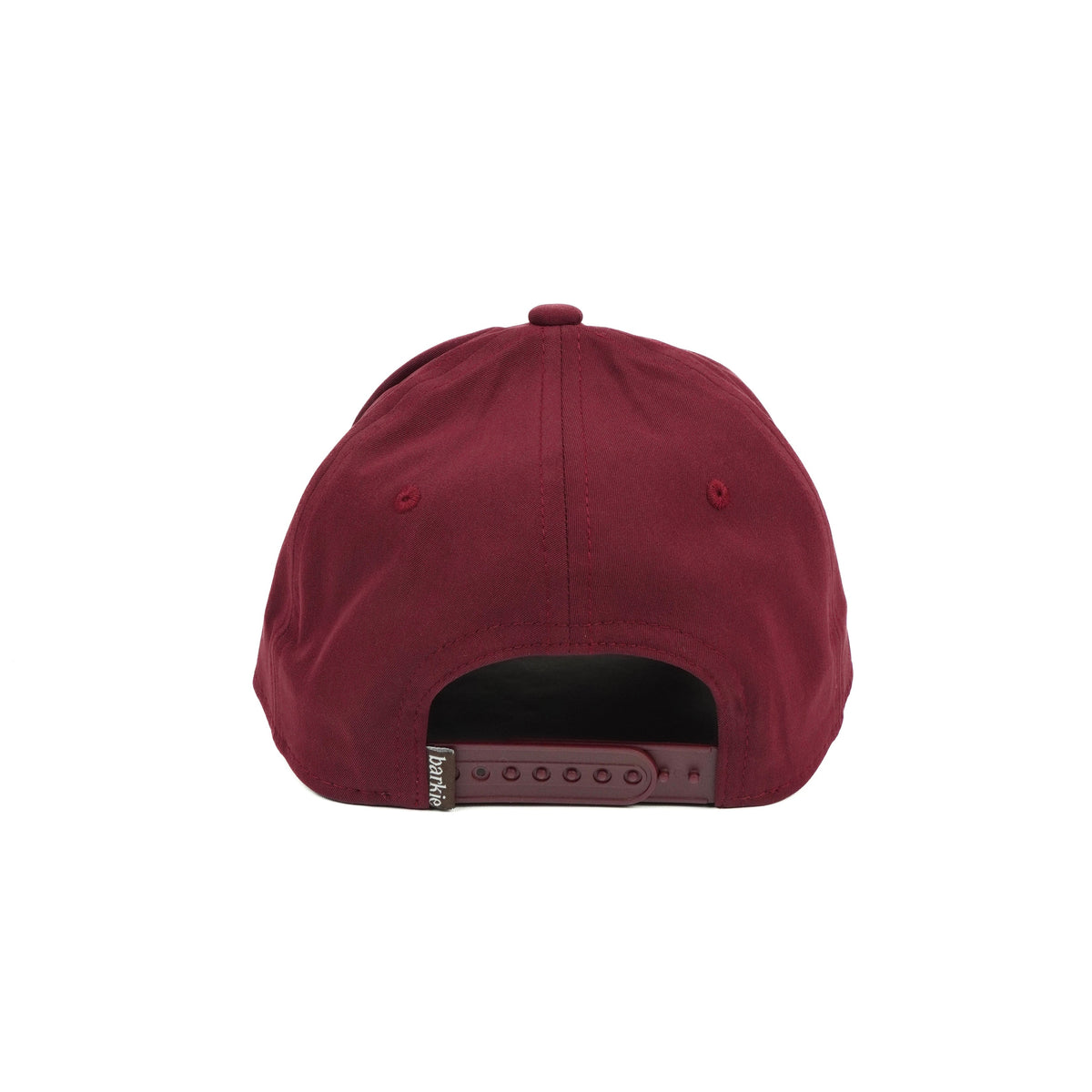 Bear rope hat in maroon, 6-panel, back view | Maroon / 6 Panel