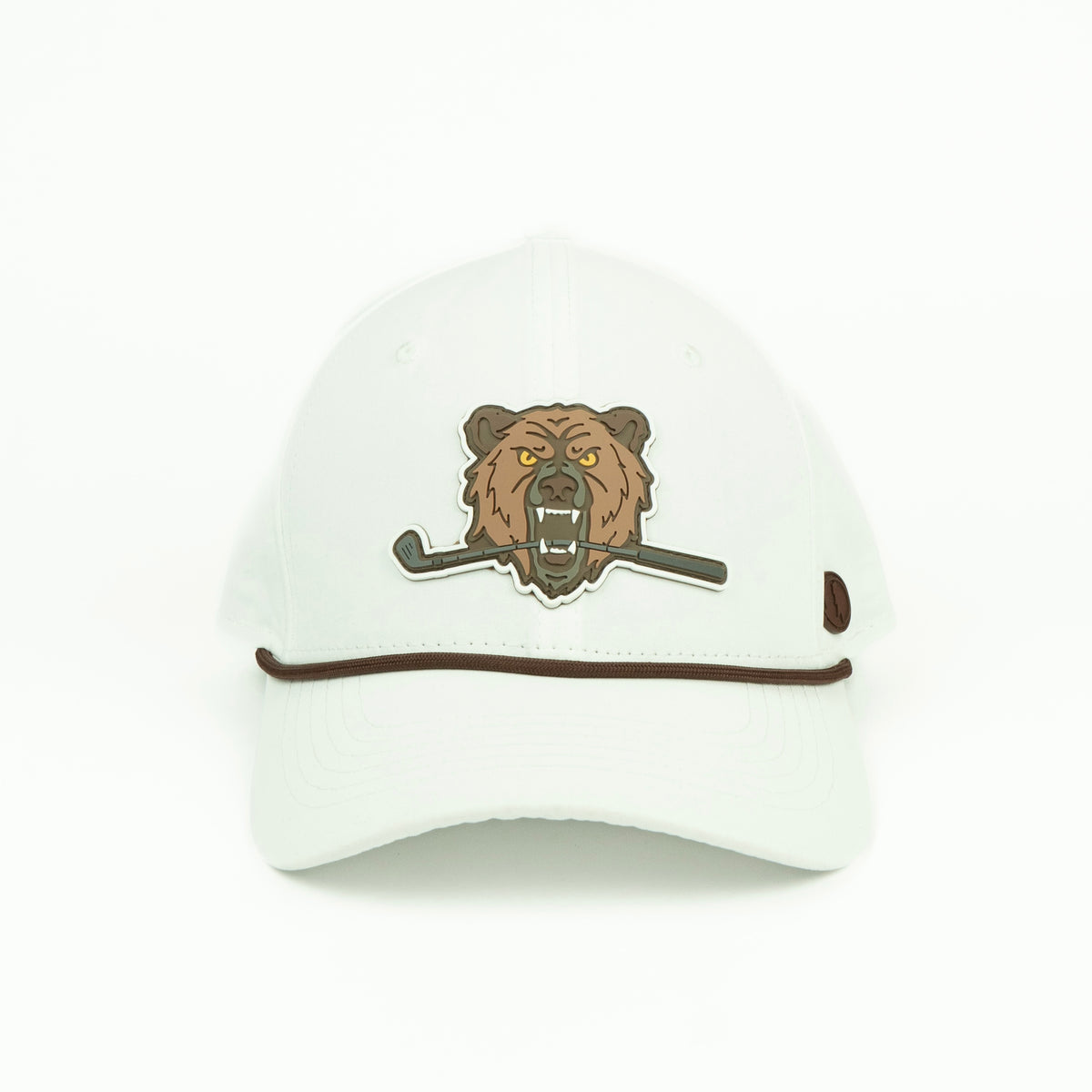 Bear Performance (6 panel) Rope Hat - White