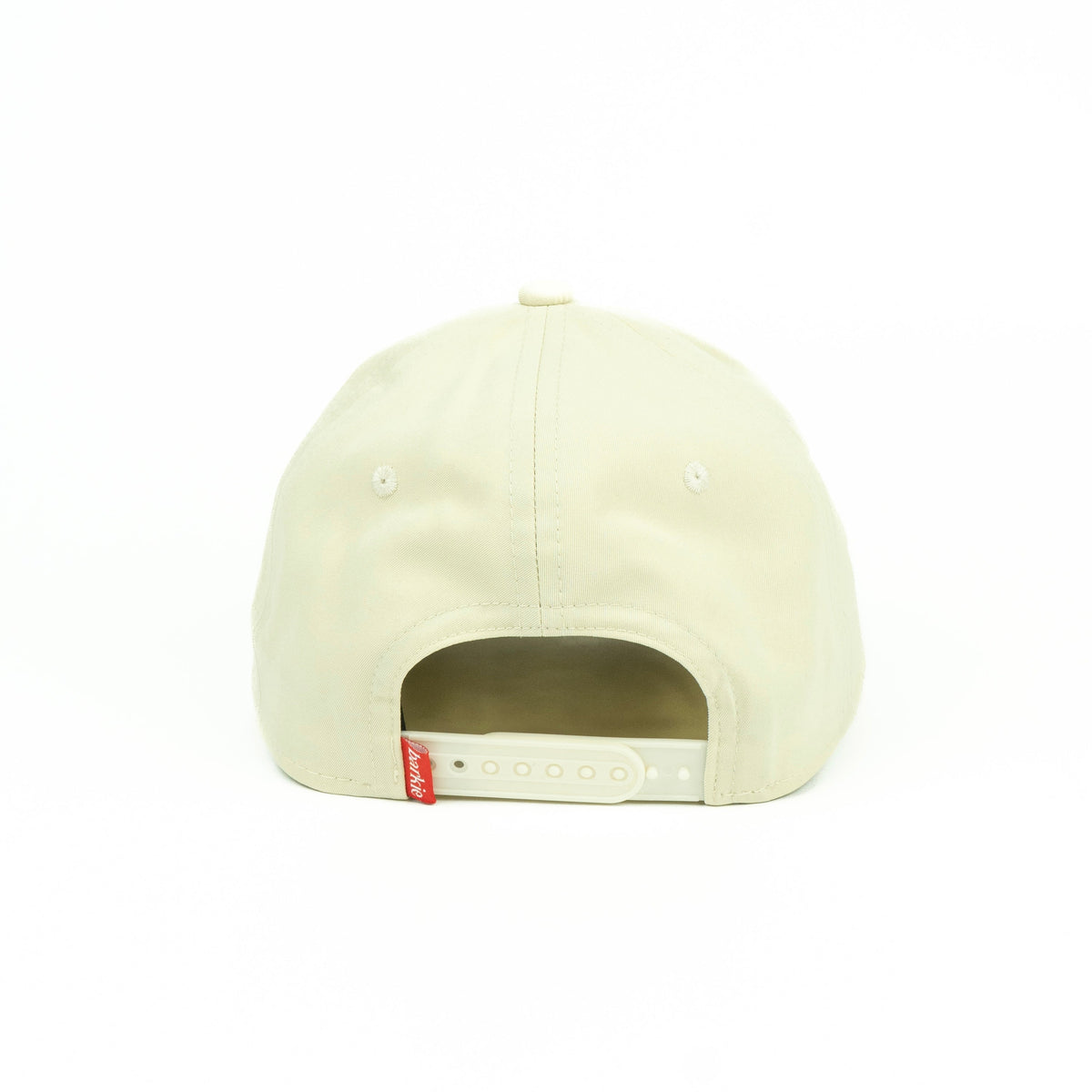 DBL Birdie rope hat in cream, 6-panel, back view | Cream / 6 Panel