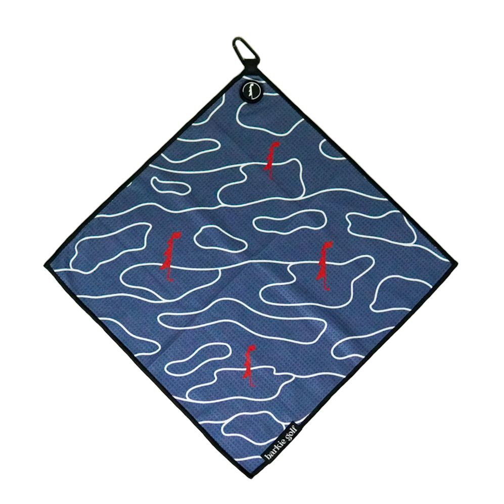 Course Camo golf towel in blue | Blue