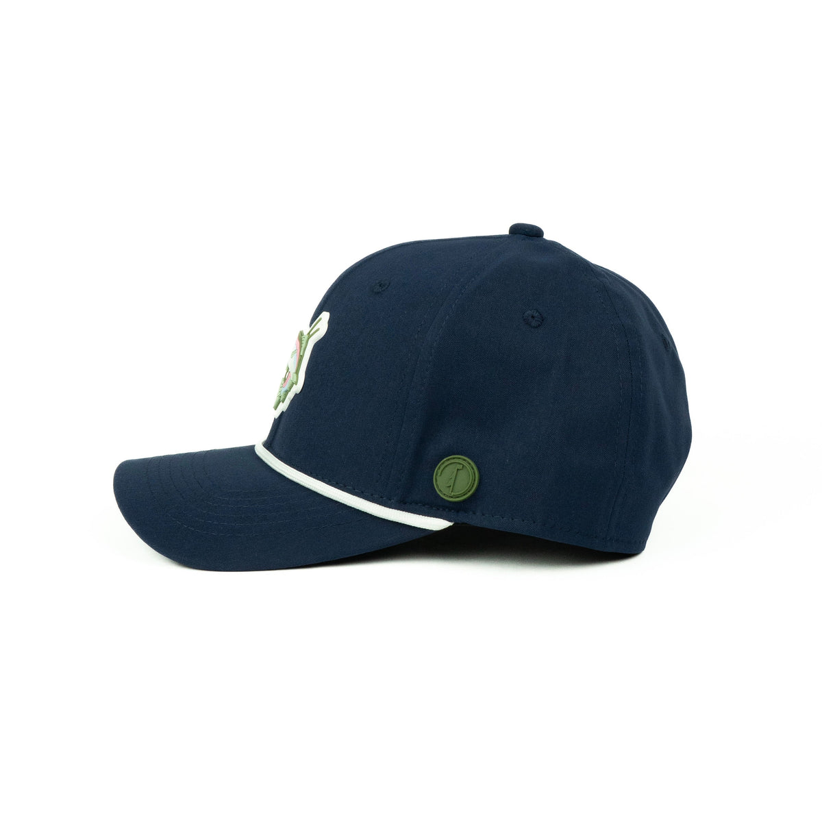 Trout rope hat in navy, 6-panel, side view | Navy / 6 Panel