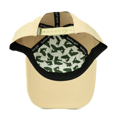 Trout rope hat in tan, 5-panel unstructured, inside view | Tan / 5 Panel Unstructured