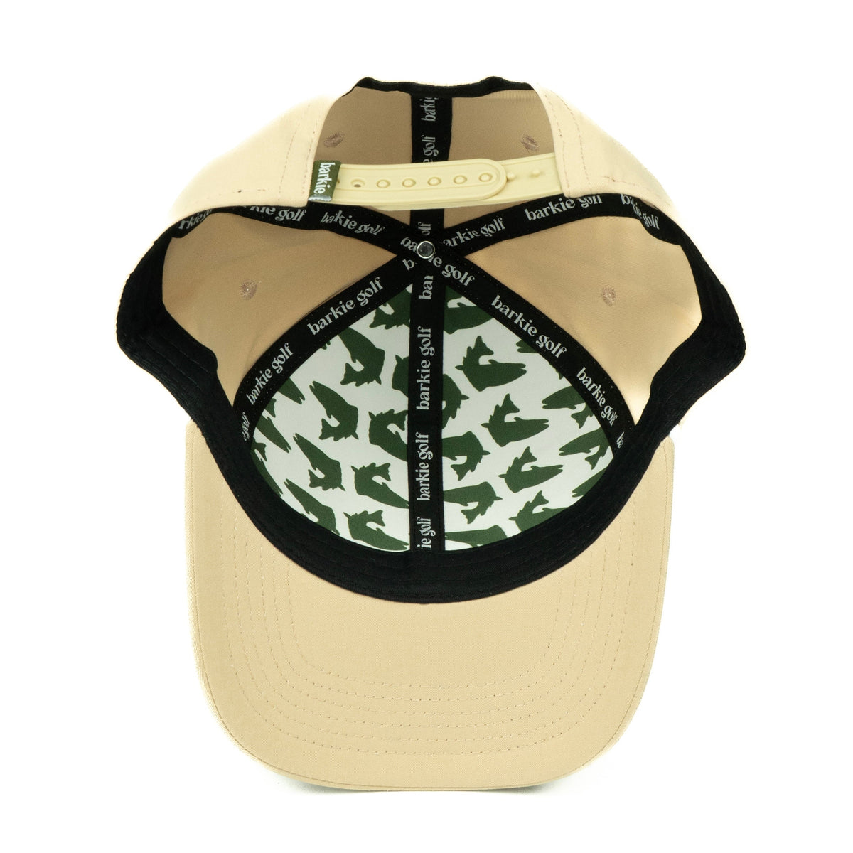 Trout rope hat in tan, 6-panel, inside view | Tan / 6 Panel