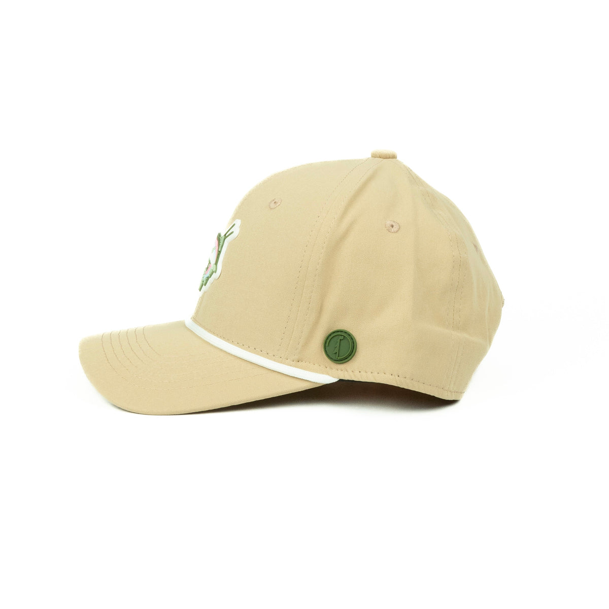 Trout rope hat in tan, 6-panel, side view | Tan / 6 Panel