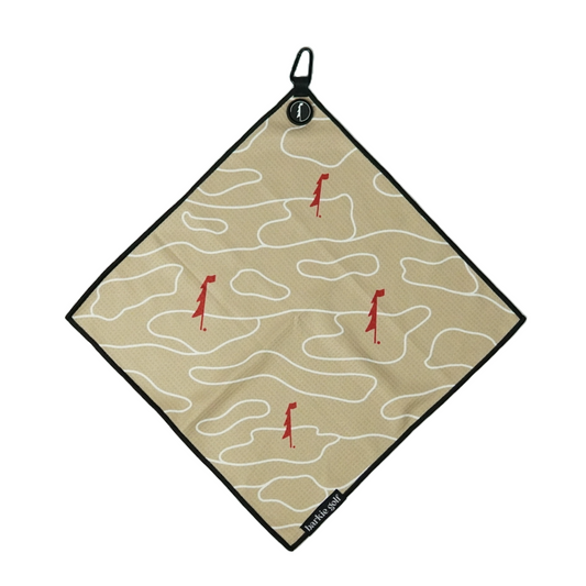 Course Camo Golf Towel - Tan